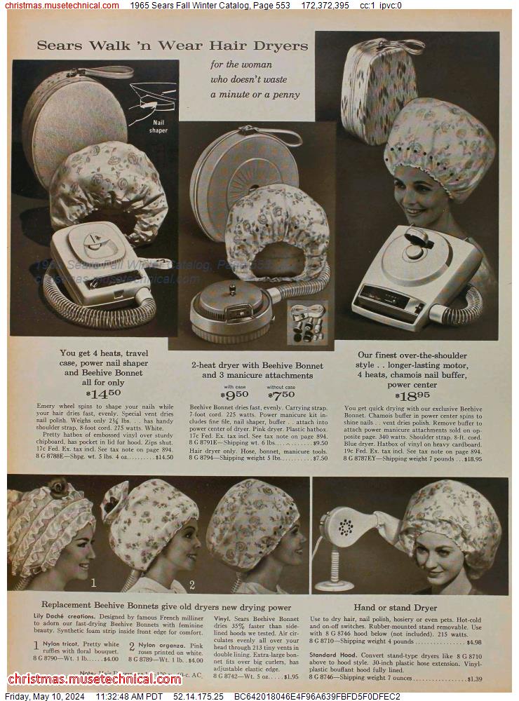 1965 Sears Fall Winter Catalog, Page 553