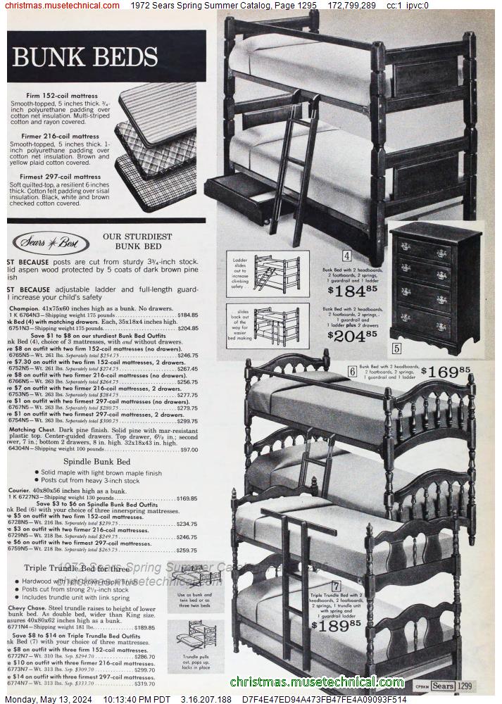1972 Sears Spring Summer Catalog, Page 1295