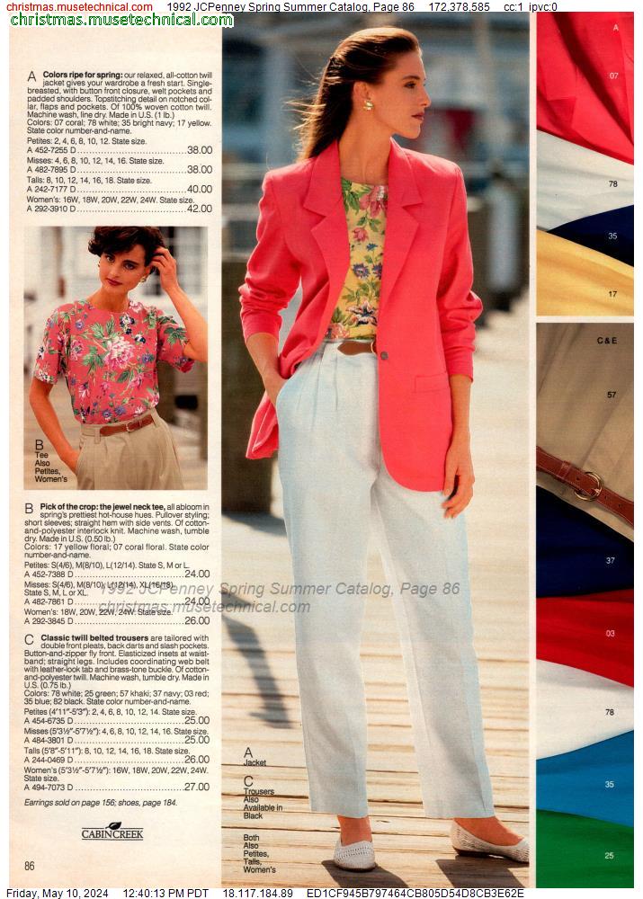 1992 JCPenney Spring Summer Catalog, Page 86