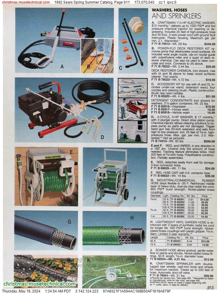 1992 Sears Spring Summer Catalog, Page 911
