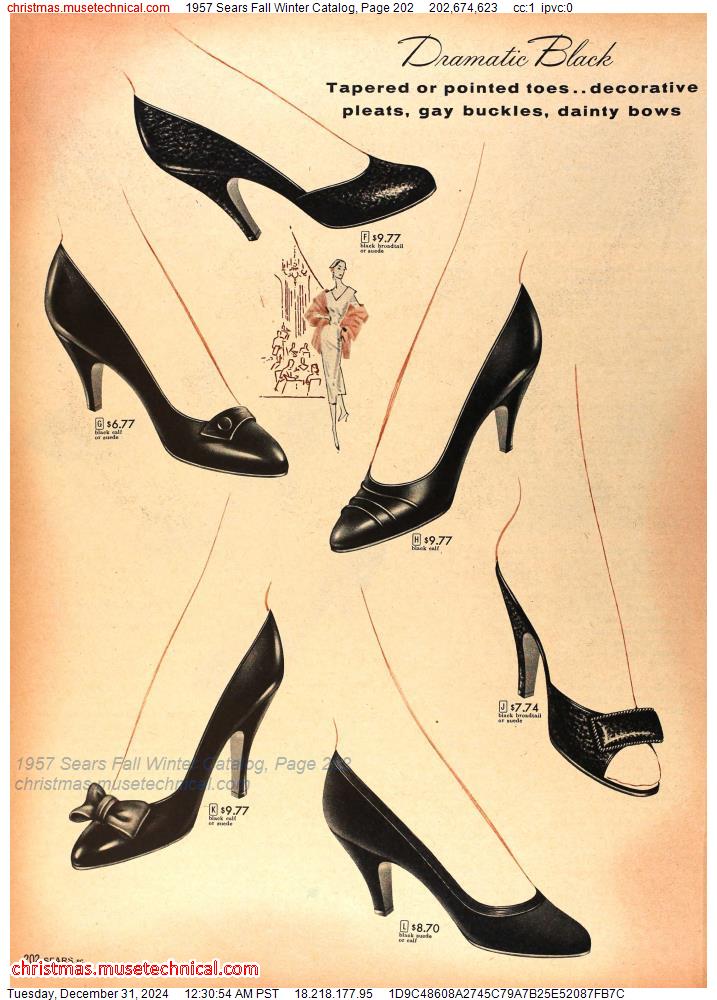 1957 Sears Fall Winter Catalog, Page 202