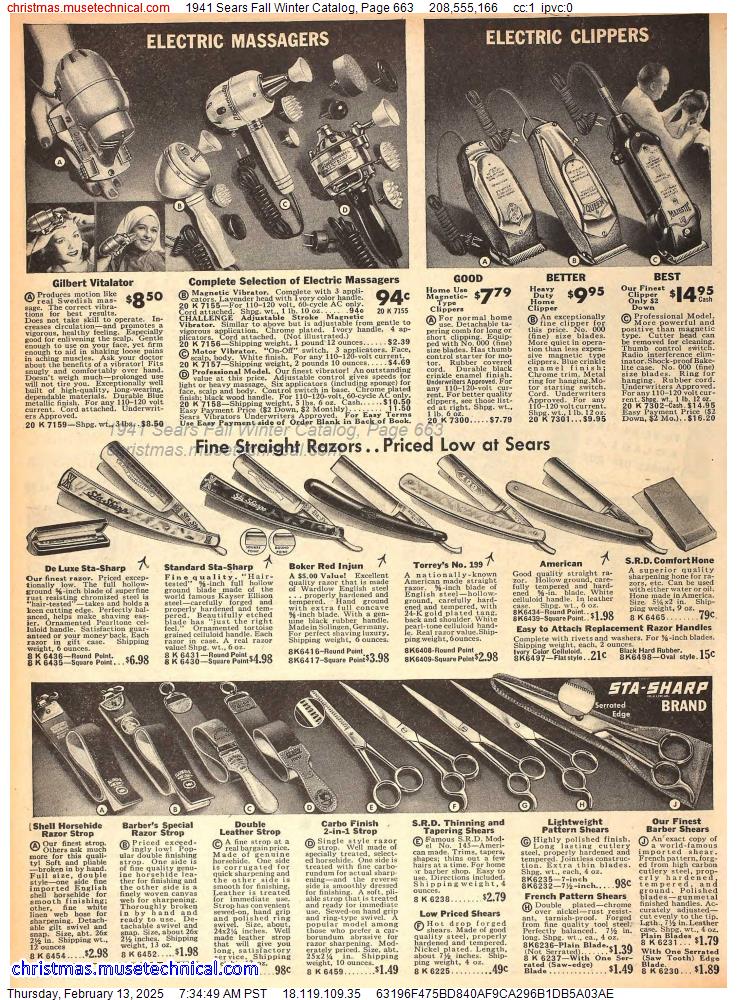 1941 Sears Fall Winter Catalog, Page 663