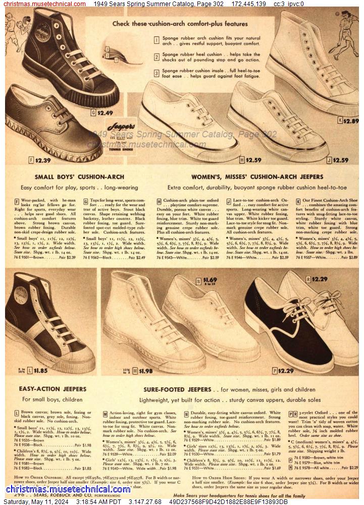 1949 Sears Spring Summer Catalog, Page 302
