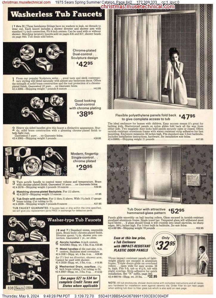 1975 Sears Spring Summer Catalog, Page 842