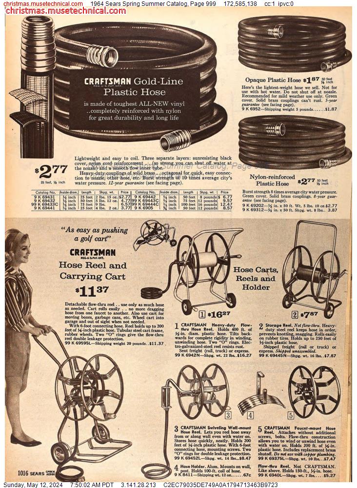 1964 Sears Spring Summer Catalog, Page 999