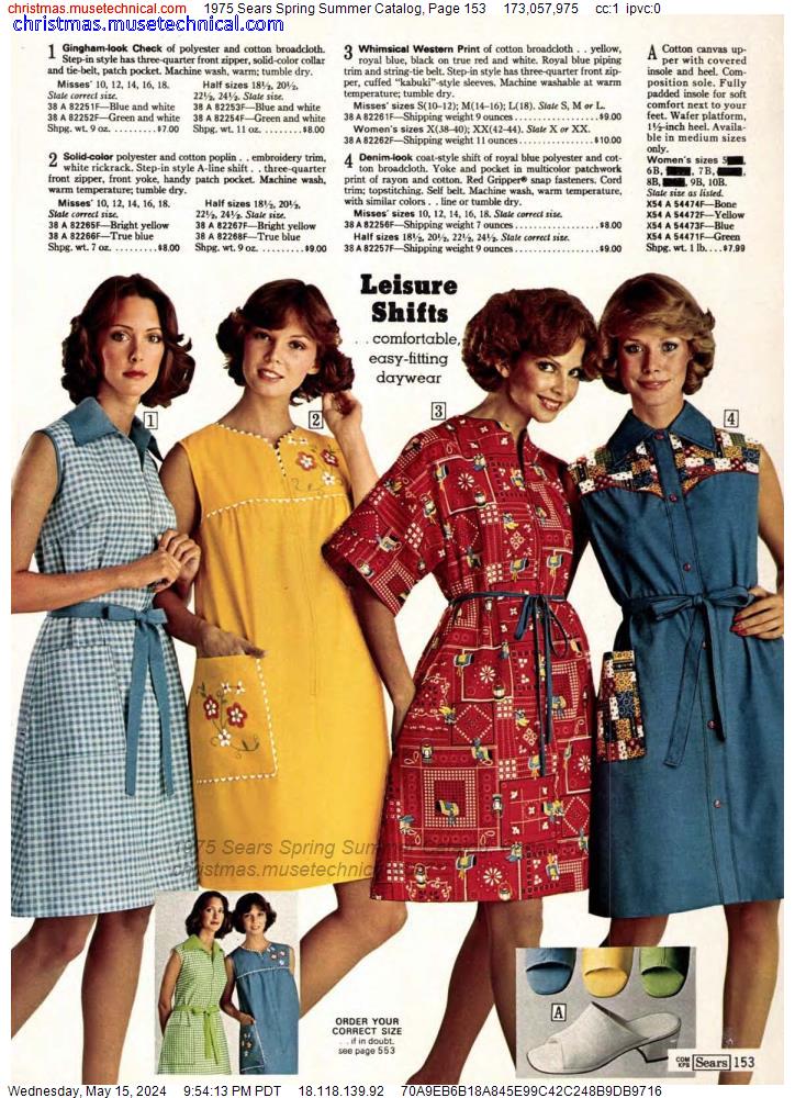 1975 Sears Spring Summer Catalog, Page 153