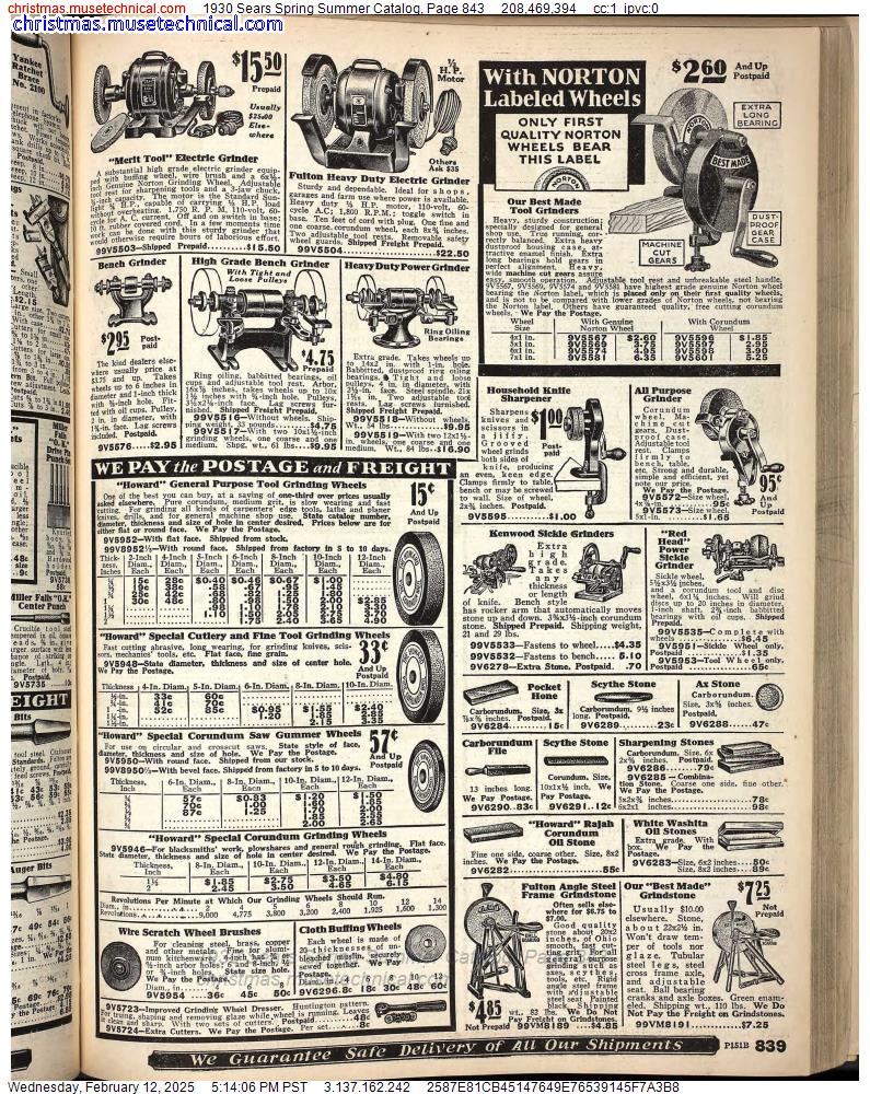 1930 Sears Spring Summer Catalog, Page 843