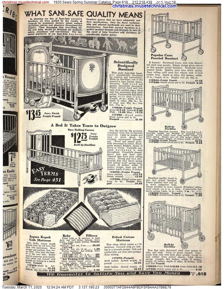 1930 Sears Spring Summer Catalog, Page 619