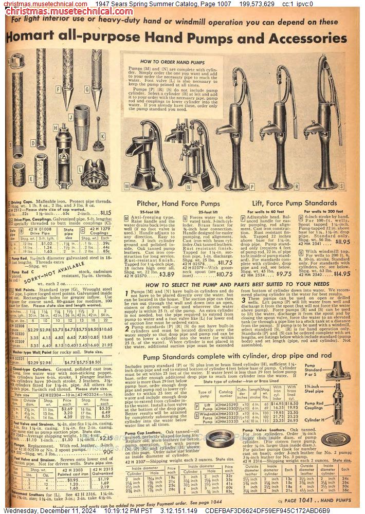 1947 Sears Spring Summer Catalog, Page 1007