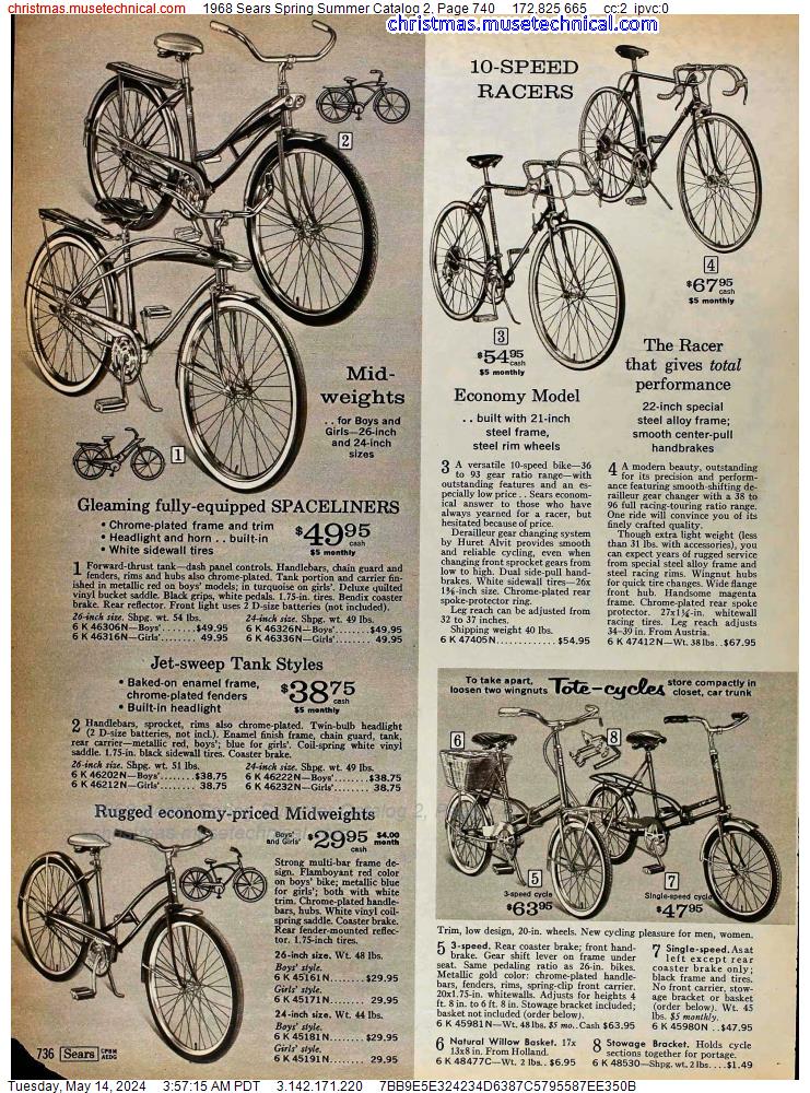 1968 Sears Spring Summer Catalog 2, Page 740