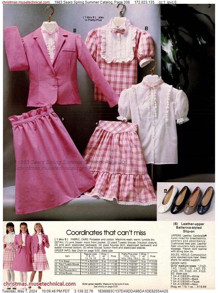 1983 Sears Spring Summer Catalog, Page 306