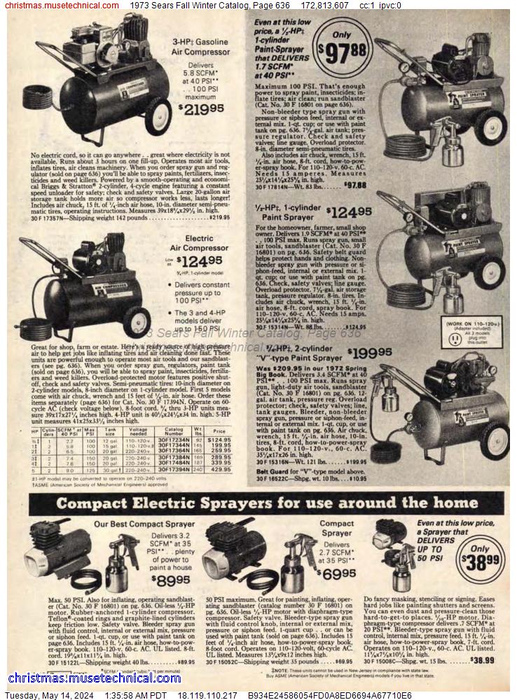 1973 Sears Fall Winter Catalog, Page 636