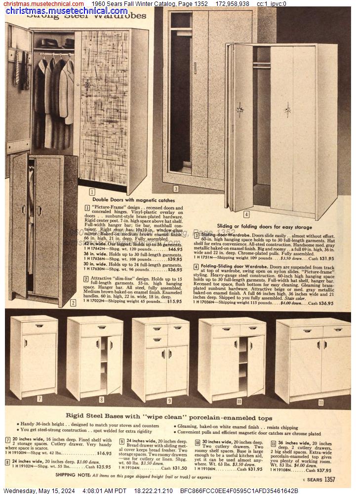 1960 Sears Fall Winter Catalog, Page 1352
