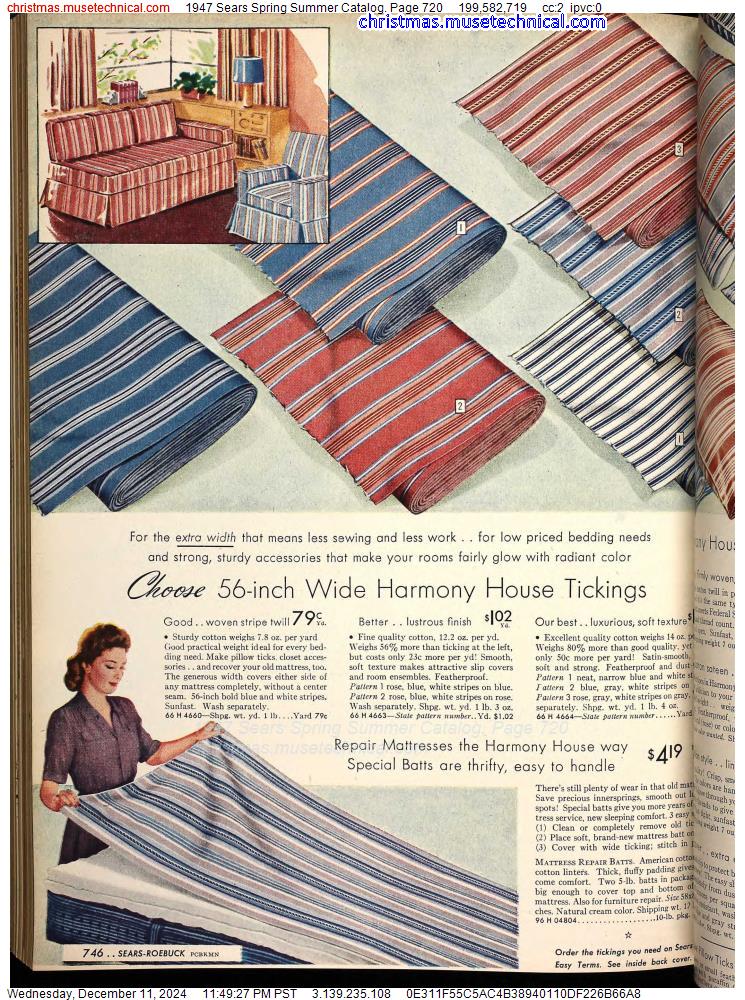 1947 Sears Spring Summer Catalog, Page 720