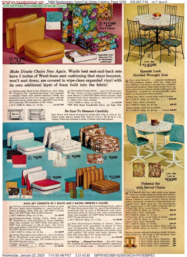 1966 Montgomery Ward Fall Winter Catalog, Page 1250