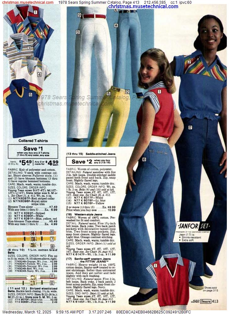 1978 Sears Spring Summer Catalog, Page 413