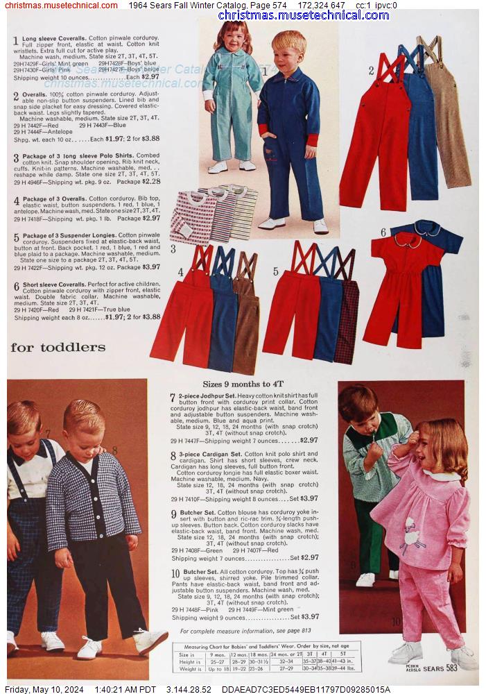 1964 Sears Fall Winter Catalog, Page 574