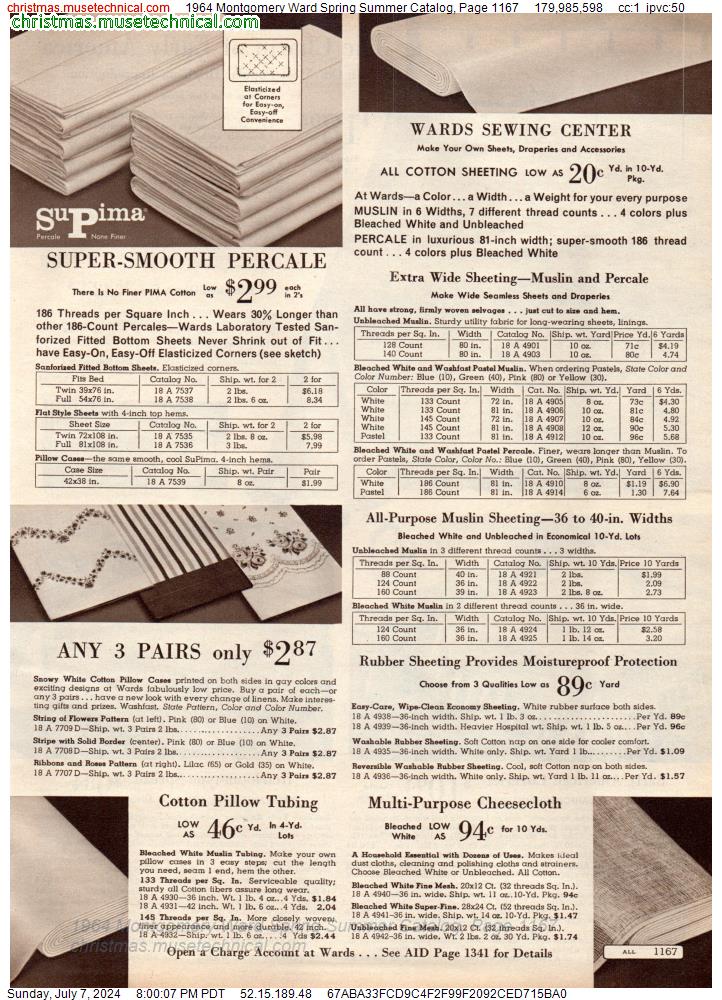 1964 Montgomery Ward Spring Summer Catalog, Page 1167