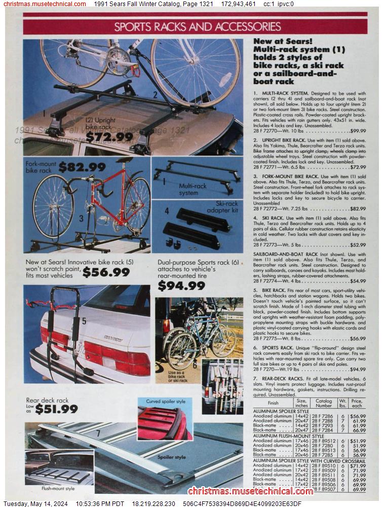 1991 Sears Fall Winter Catalog, Page 1321