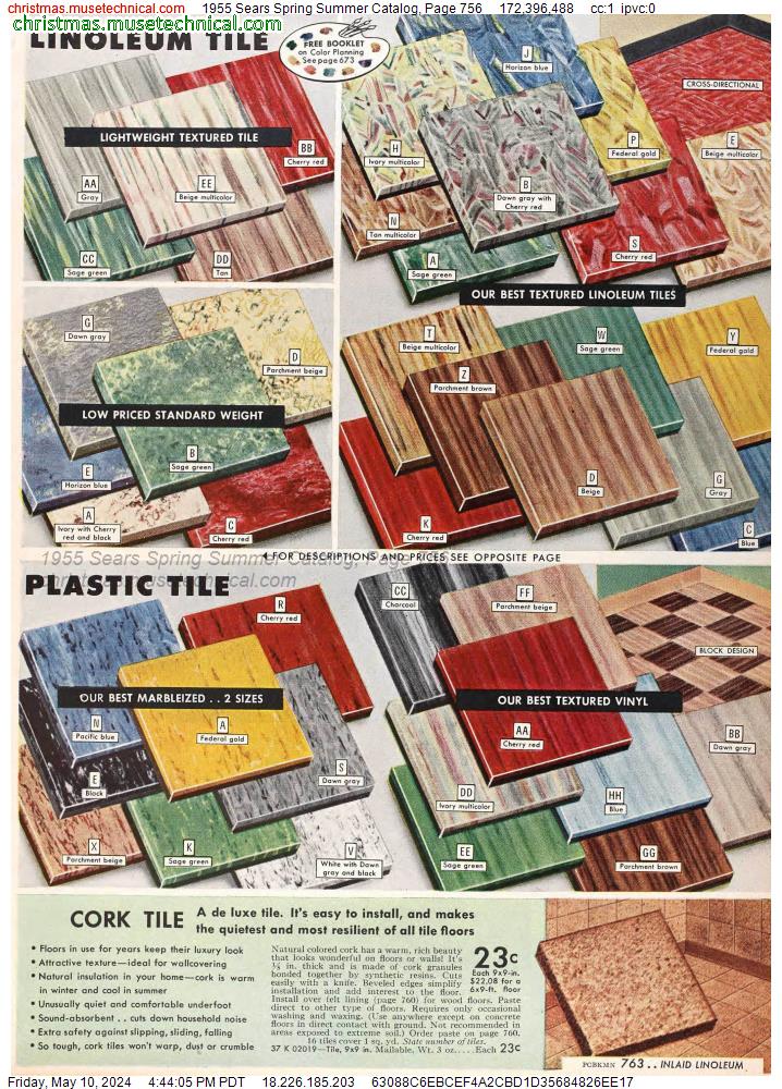 1955 Sears Spring Summer Catalog, Page 756