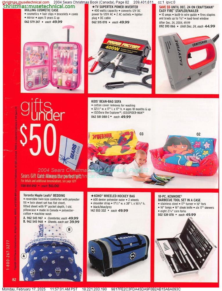 2004 Sears Christmas Book (Canada), Page 82