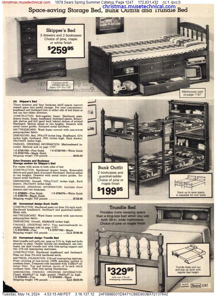 1978 Sears Spring Summer Catalog, Page 1247
