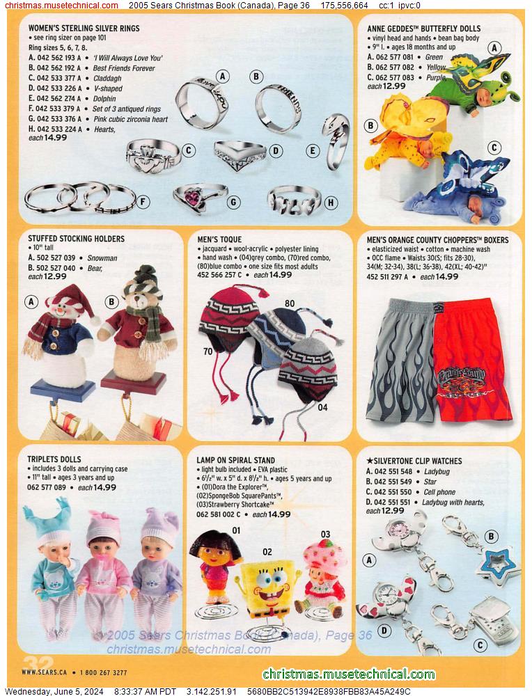 2005 Sears Christmas Book (Canada), Page 36