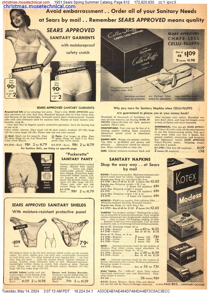 1951 Sears Spring Summer Catalog, Page 812