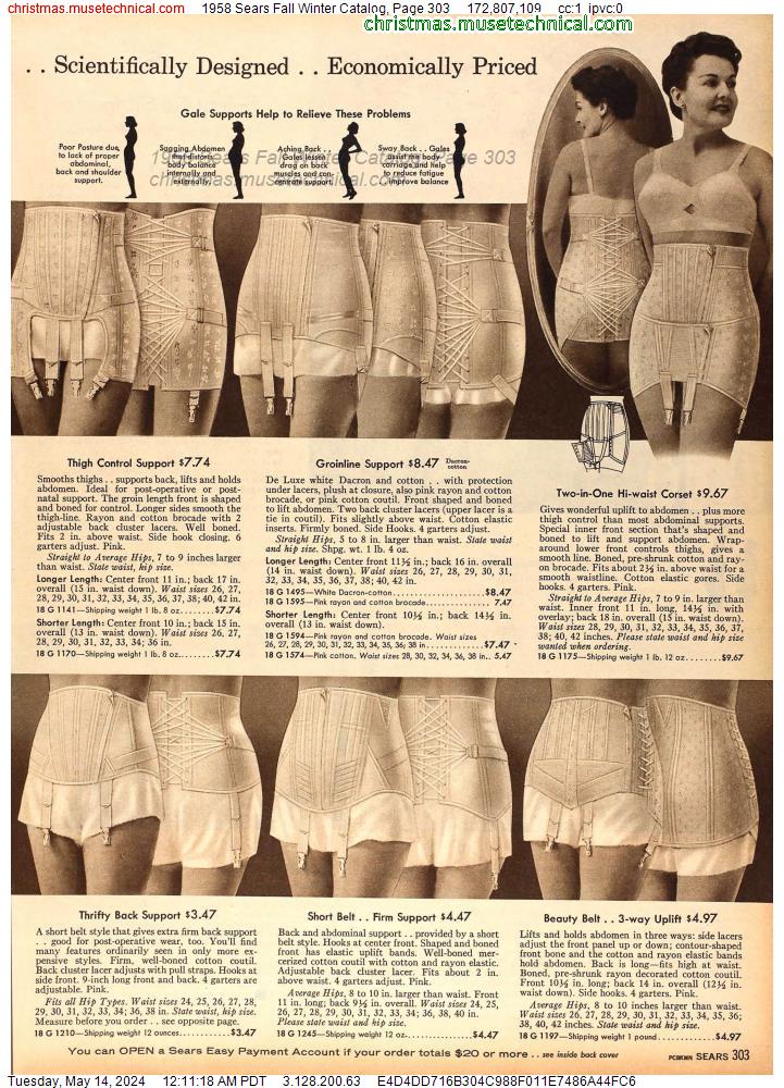 1958 Sears Fall Winter Catalog, Page 303