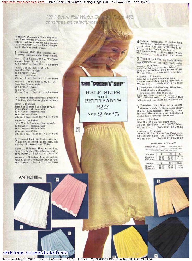 1971 Sears Fall Winter Catalog, Page 438