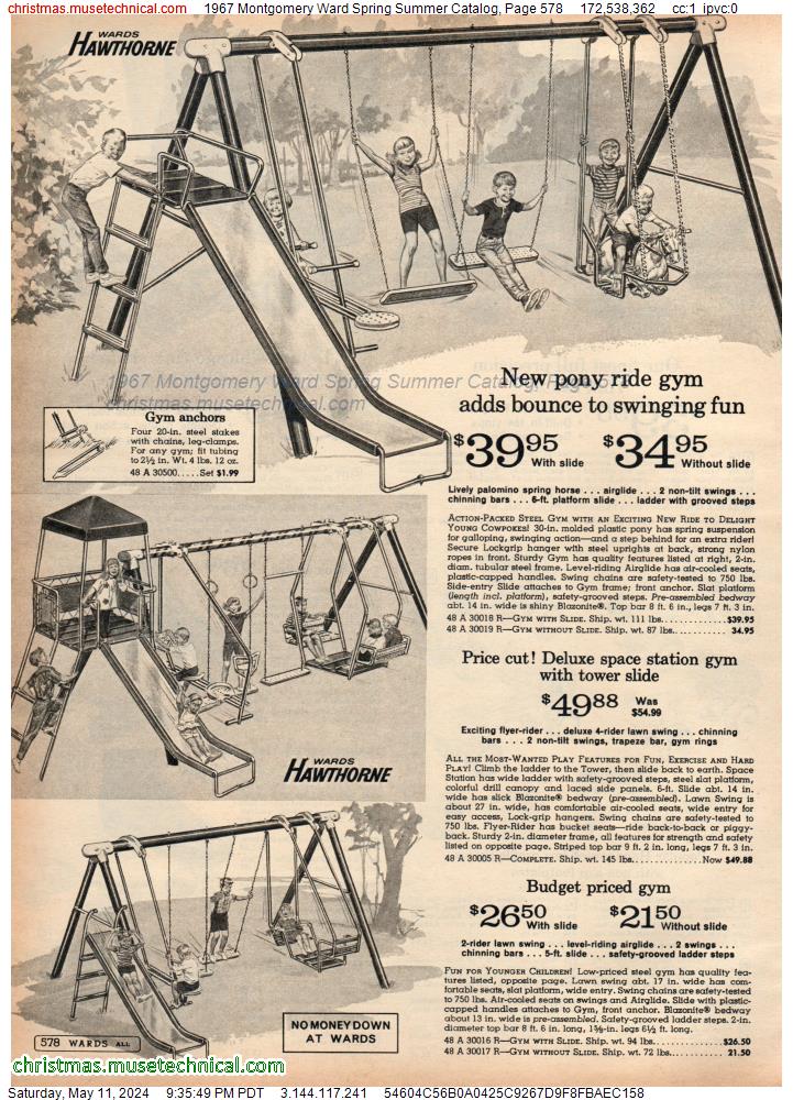 1967 Montgomery Ward Spring Summer Catalog, Page 578