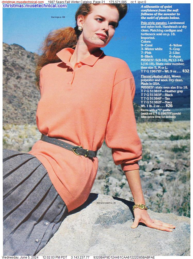 1987 Sears Fall Winter Catalog, Page 21