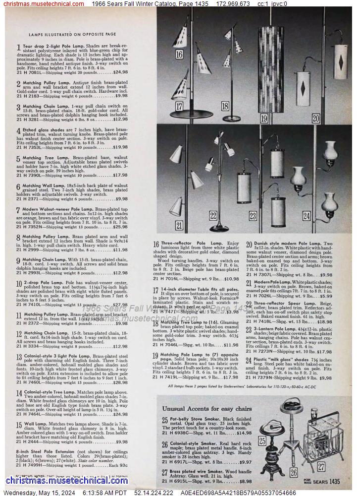 1966 Sears Fall Winter Catalog, Page 1435