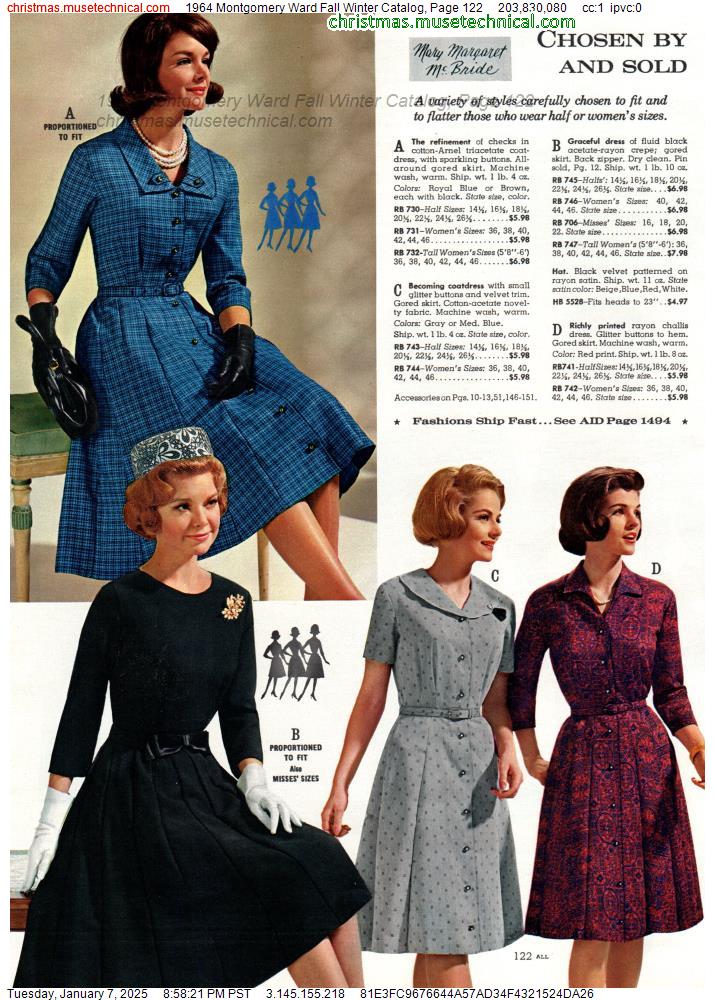 1964 Montgomery Ward Fall Winter Catalog, Page 122 - Catalogs & Wishbooks