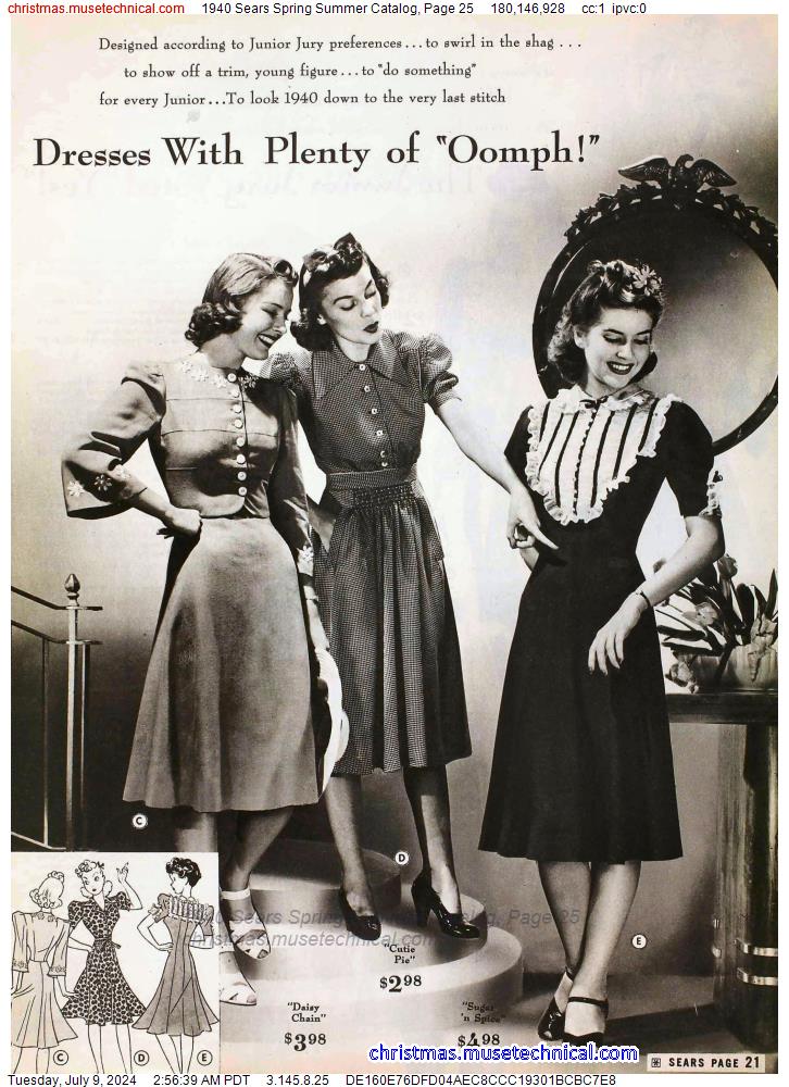 1940 Sears Spring Summer Catalog, Page 25