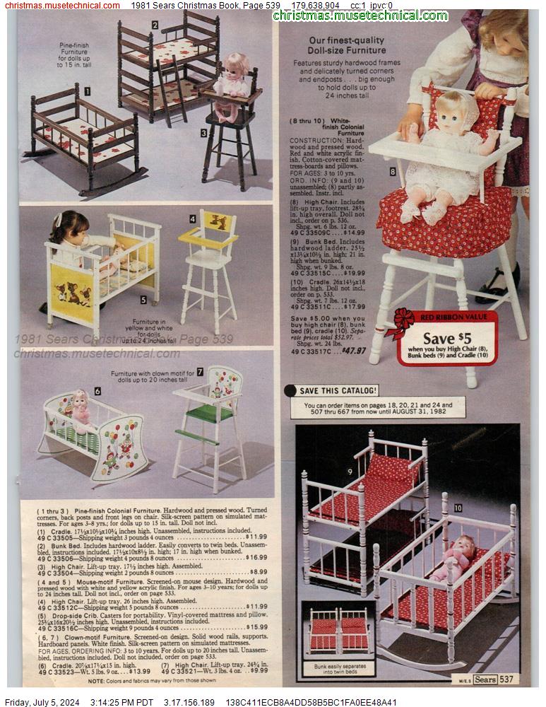 1981 Sears Christmas Book, Page 539