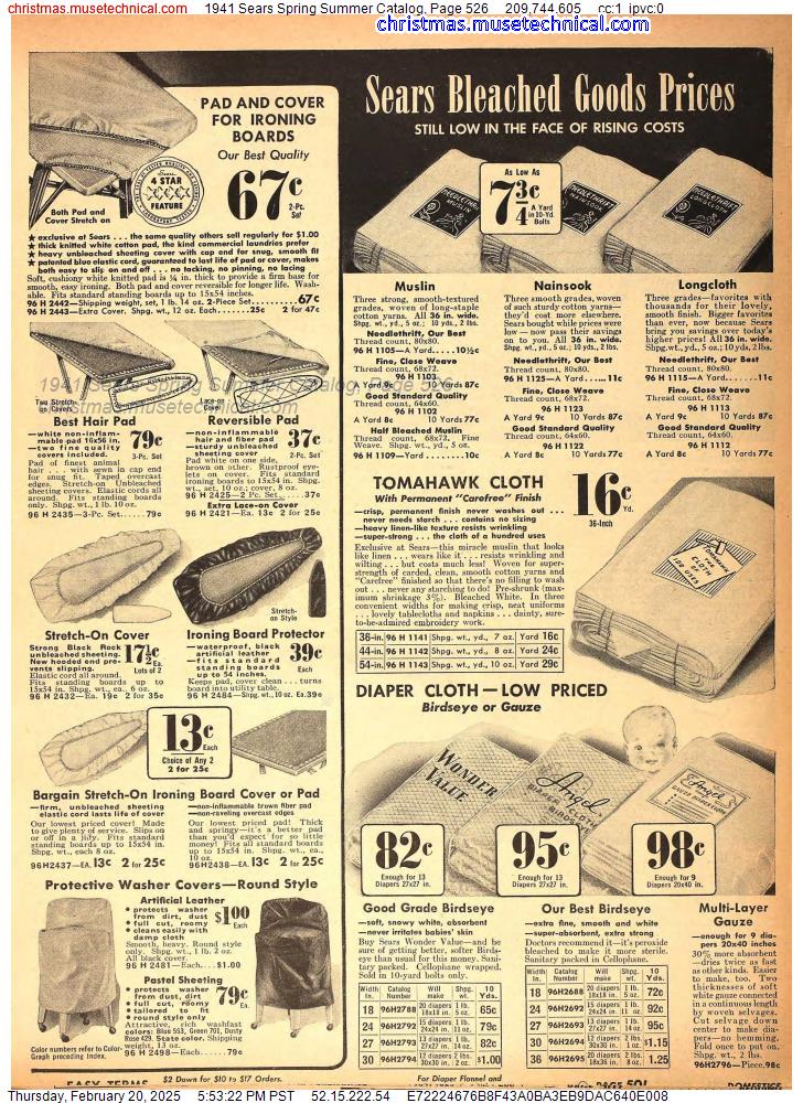 1941 Sears Spring Summer Catalog, Page 526