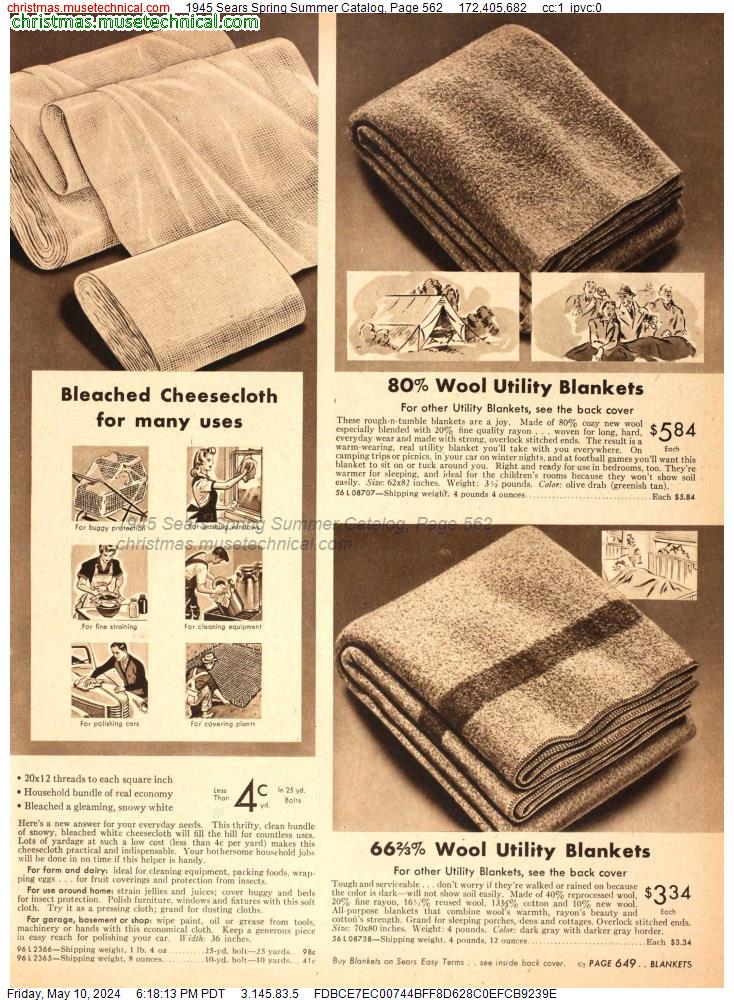 1945 Sears Spring Summer Catalog, Page 562