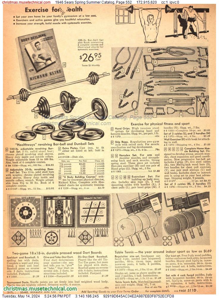 1946 Sears Spring Summer Catalog, Page 552