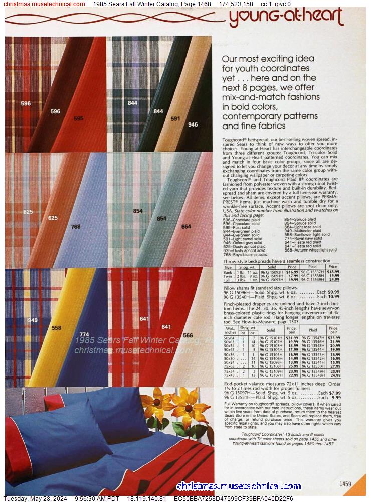 1985 Sears Fall Winter Catalog, Page 1468