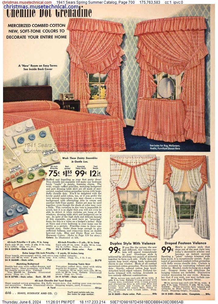 1941 Sears Spring Summer Catalog, Page 700