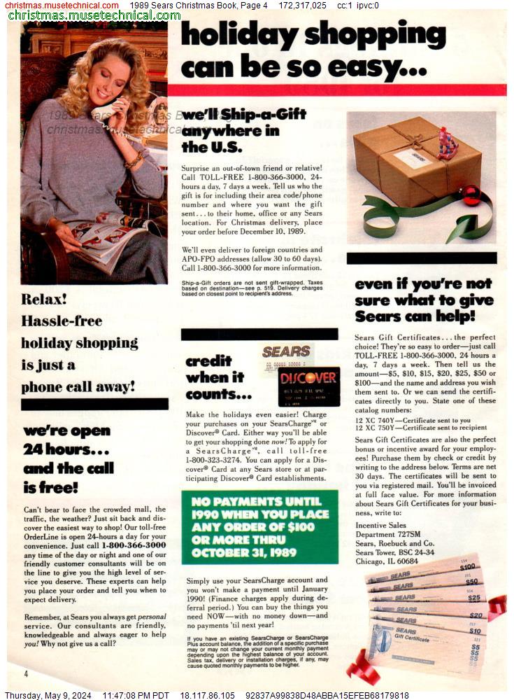 1989 Sears Christmas Book, Page 4
