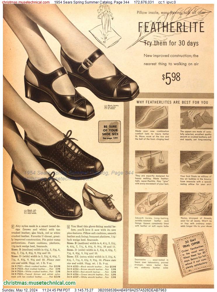 1954 Sears Spring Summer Catalog, Page 344