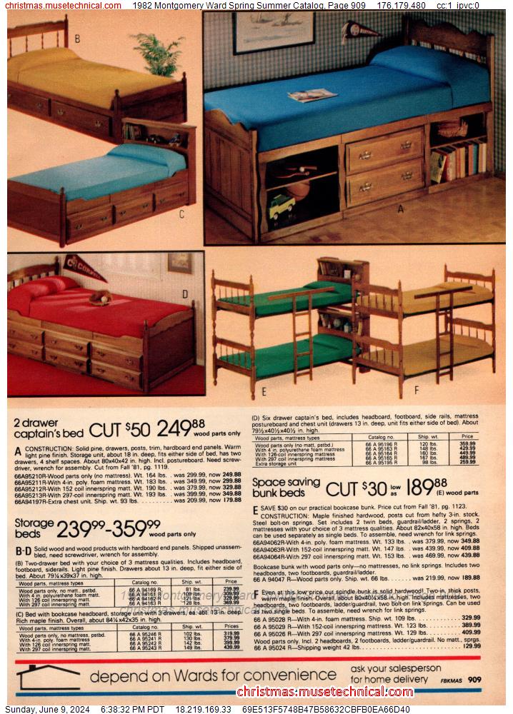 1982 Montgomery Ward Spring Summer Catalog, Page 909