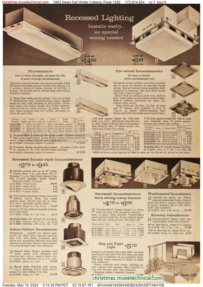 1963 Sears Fall Winter Catalog, Page 1382