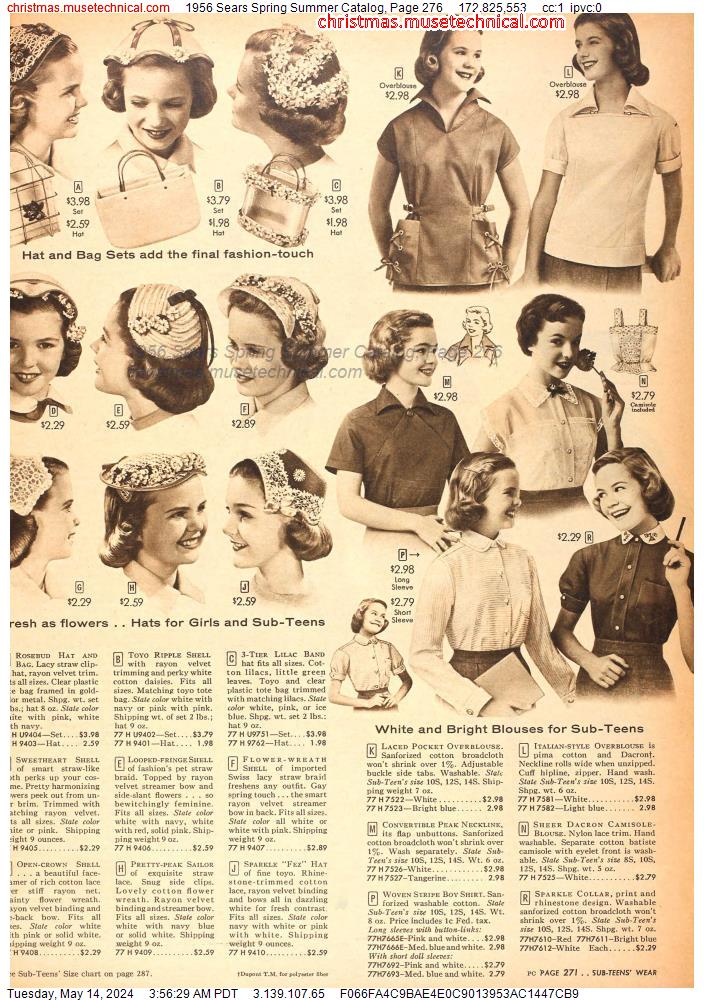 1956 Sears Spring Summer Catalog, Page 276