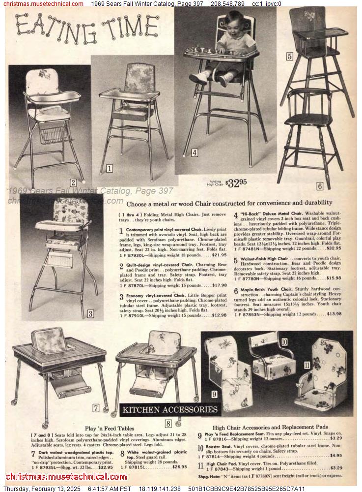 1969 Sears Fall Winter Catalog, Page 397