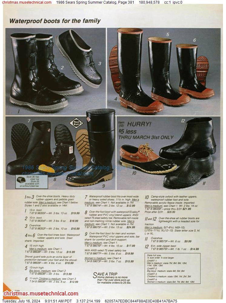 1986 Sears Spring Summer Catalog, Page 381