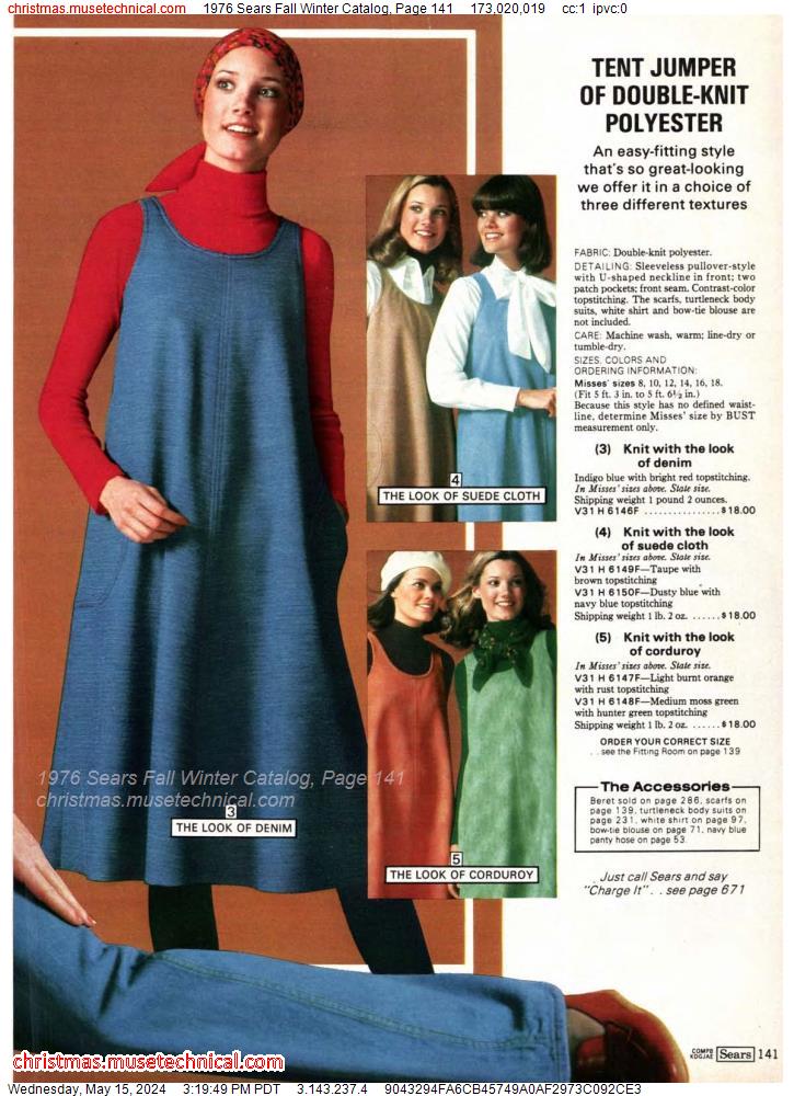 1976 Sears Fall Winter Catalog, Page 141