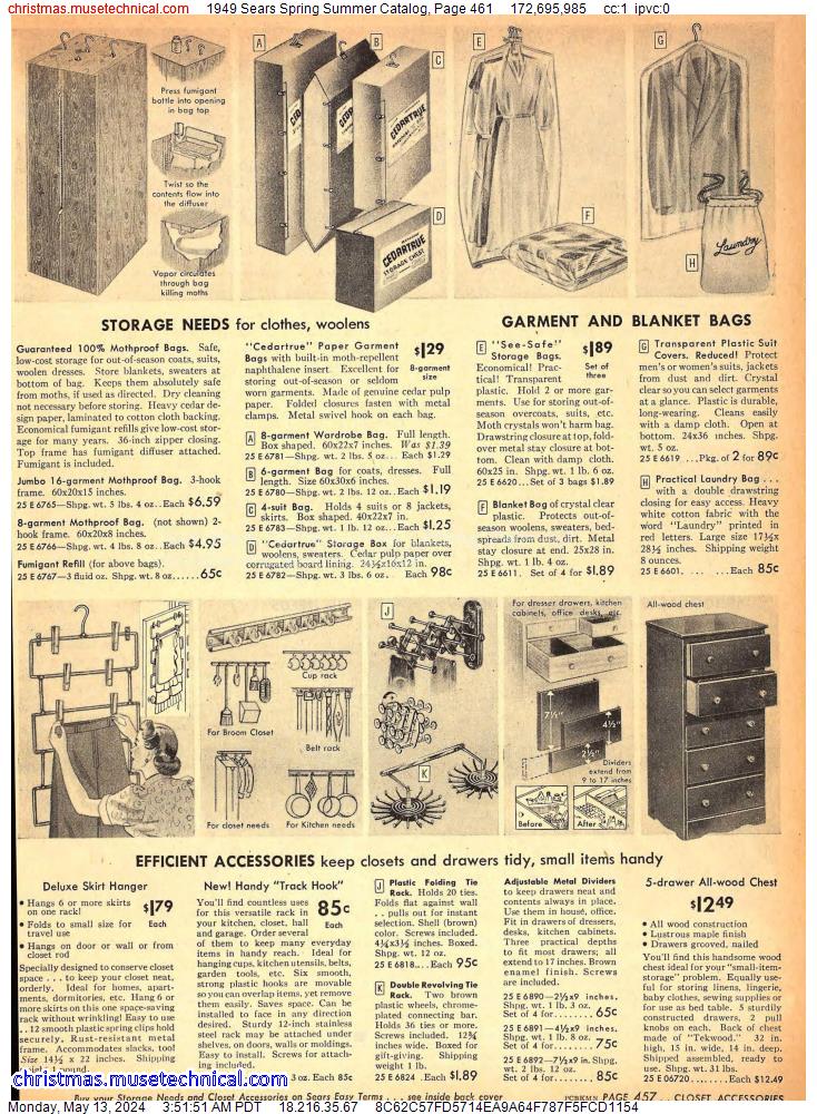 1949 Sears Spring Summer Catalog, Page 461